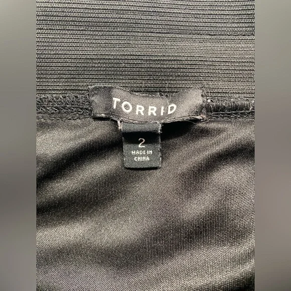 Torrid Black Lined Mini A-line Skirt with Striped Mesh Overlay 2X E - Picture 5 of 6